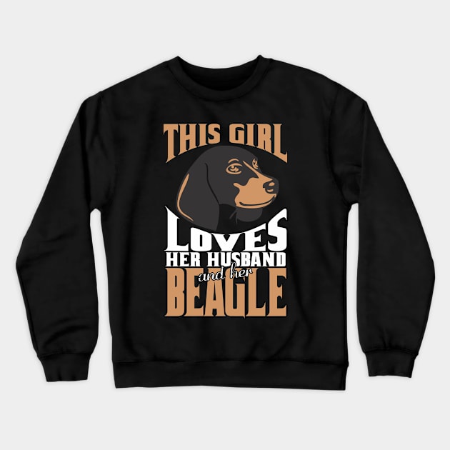 This girl loves her husband and her Beagal Crewneck Sweatshirt by variantees